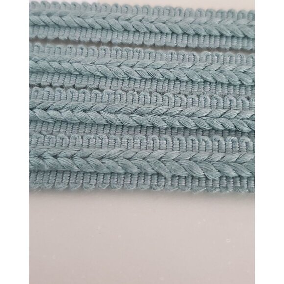 Samuel & Sons 2.25 Yards Flanders Gimp 41 Mineral Dual Braid Linen Trim Designer - Picture 6 of 8